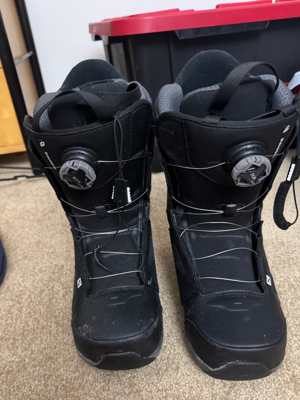 Salomon Black Dialogue Dual Boa Snowboard Boot Wide - 25.5